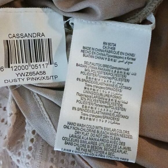 BCBGMaxazria Dress Soft Pink Cassandra Mini Fit and Flare Sleeveless Size XS - Picture 6 of 6